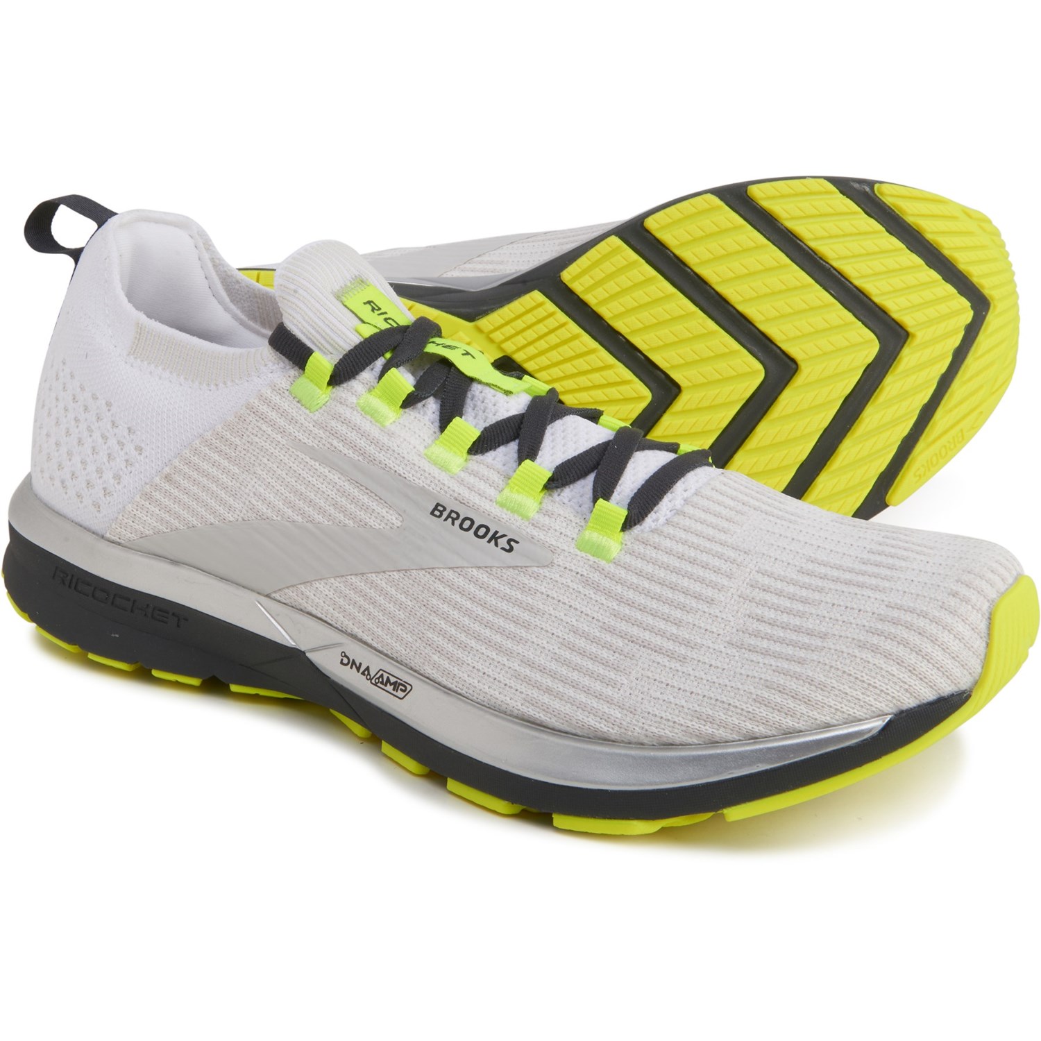 

Кроссовки Brooks Ricochet 2 Running White/Black/Nightlife, 45.5 (295 мм)