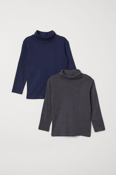 

Водолазки 2 шт H&M O20002 122-128 см Темно-синий / Серый (P-100568)