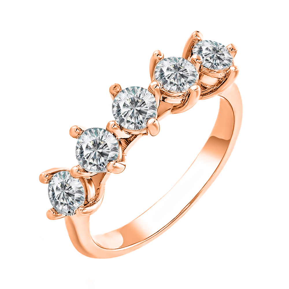 

Золотое кольцо с цирконием Swarovski 000036779 17 размера
