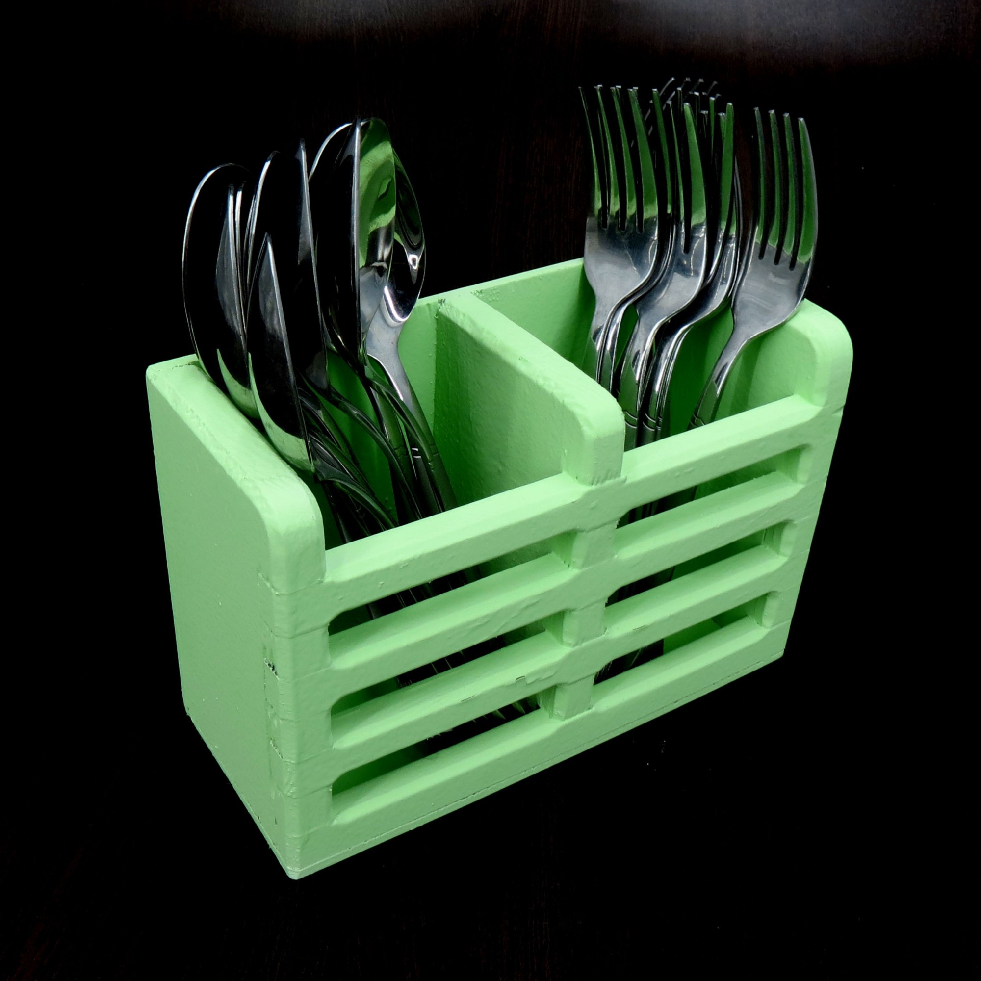 

Подставка-органайзер для столовых приборов из натурального дерева IZD Пиятто 20х8х13,5 см Мохито ПСП-000253