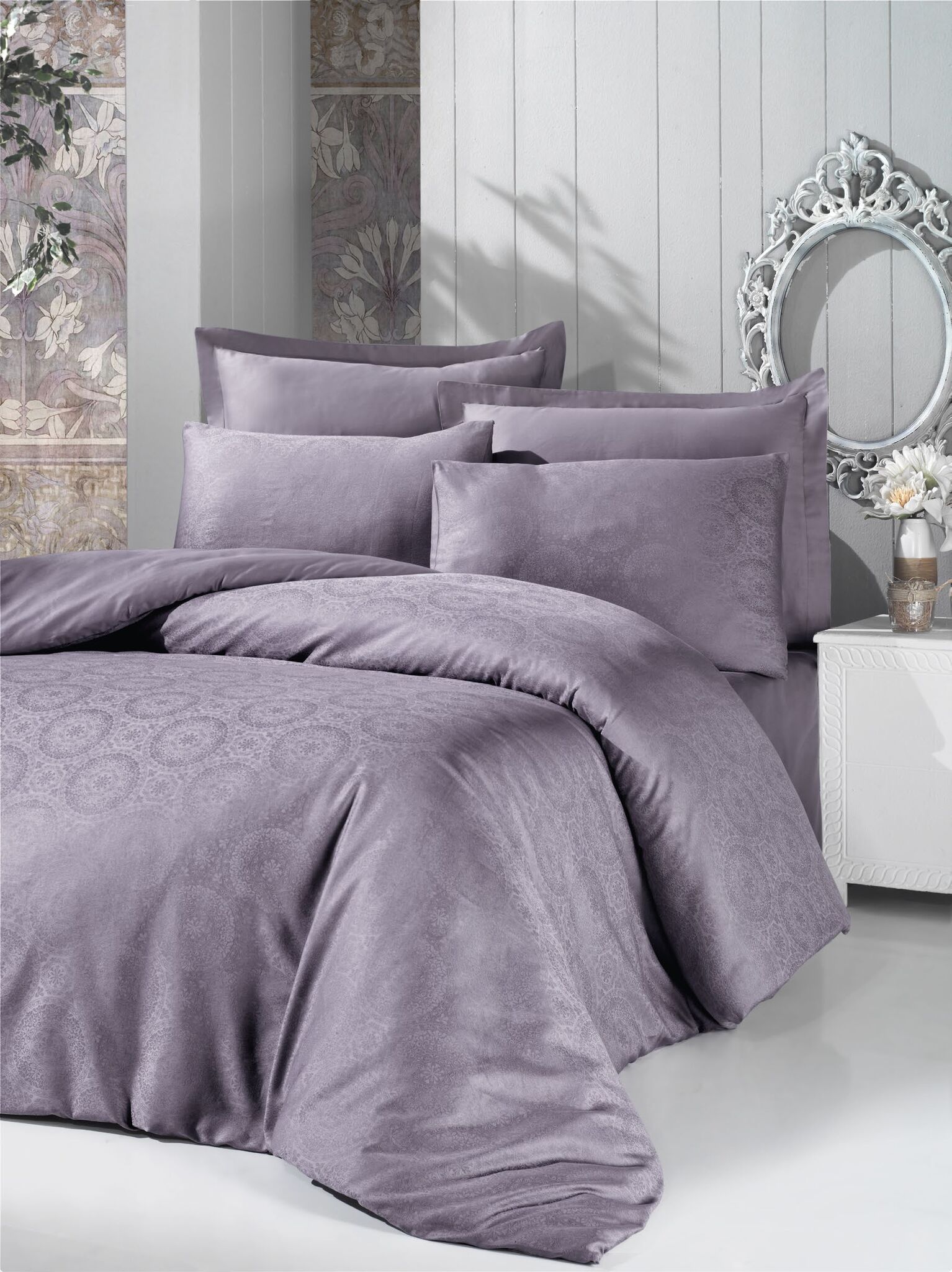 

Комплект постельного белья Victoria Deluxe Jacquard Sateen Valeria 200х220