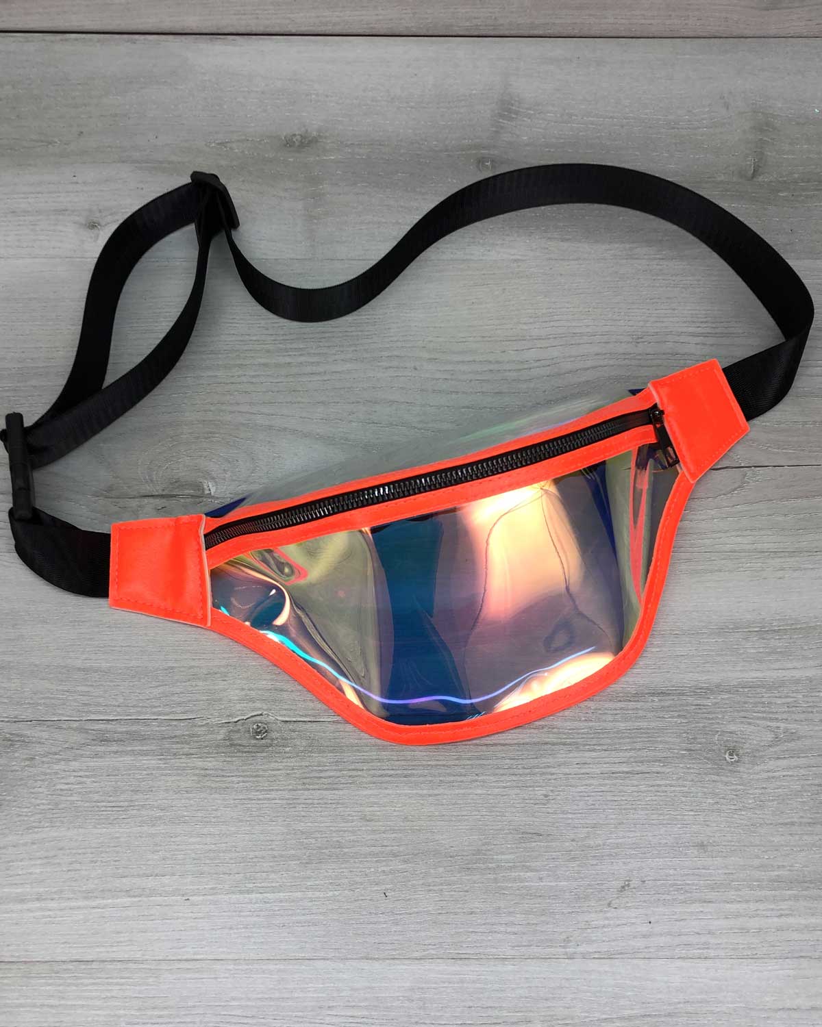 

Женская поясная сумка бананка WeLassie Силикон Перламутр с Оранжевым