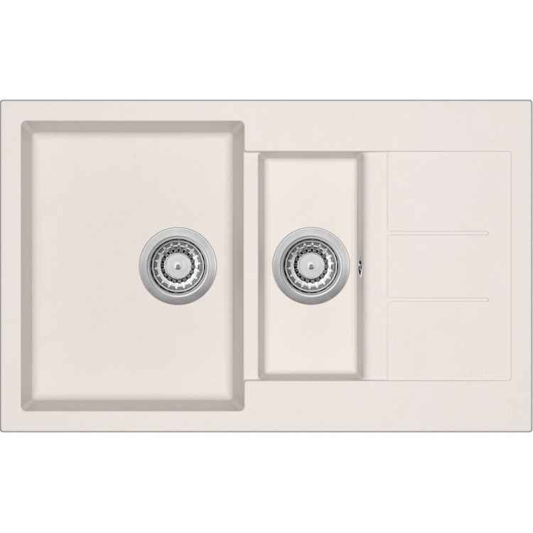 

Кухонная мойка AquaSanita Tesa SQT151W-111 (Silica-Ivory), светло-бежевая