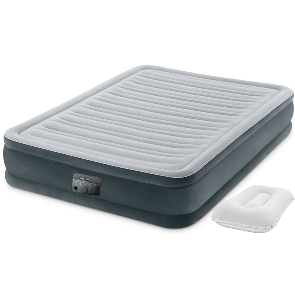 

Надувная кровать Intex 67768-2, 137 x 191 x 33 см, встроеный электронасос, подушки. Полутороспальная