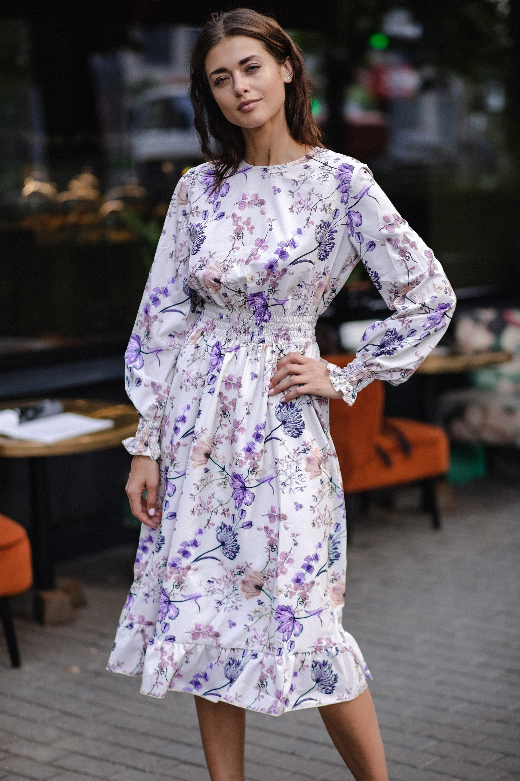 

Платье деми Wear me на резинке с воланом  Коричневый 1w/19/32, Платье деми Wear me на резинке с воланом L Коричневый 1w/19/32