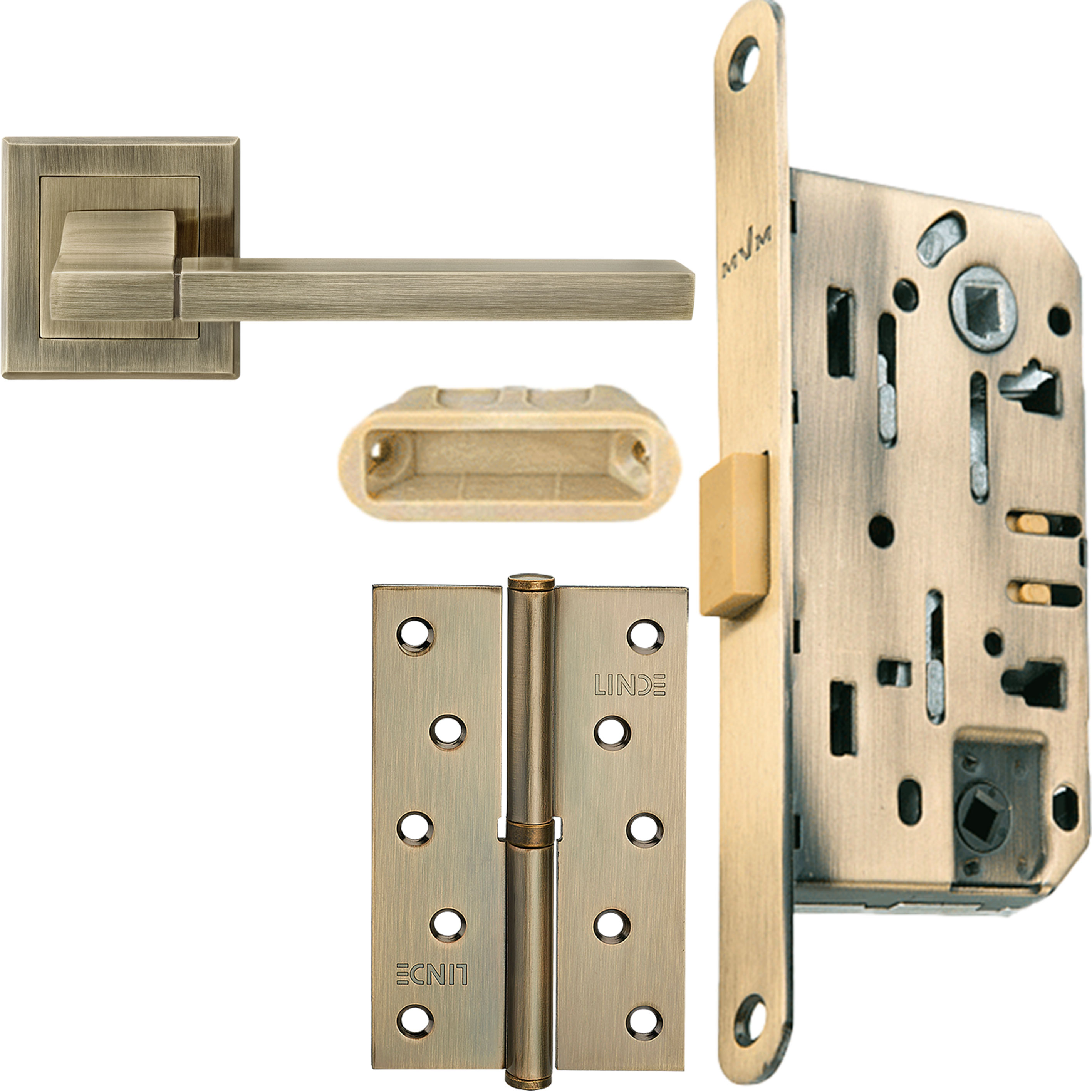 

Ручки комплект с механизмом + съемные петли правой двери Linde Hex Girona AB