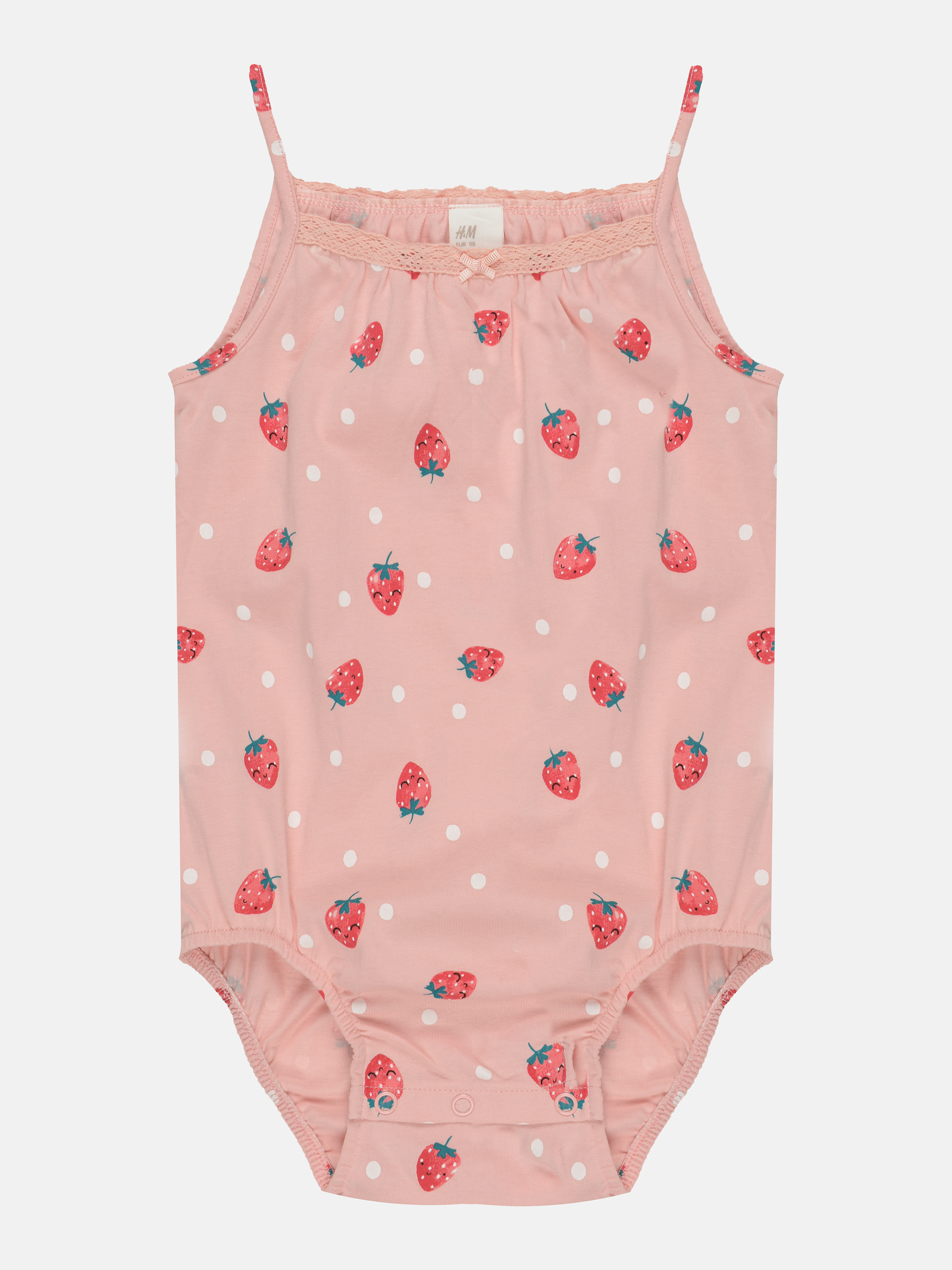 

Боди H&M 98см розовый клубничка 2912701843