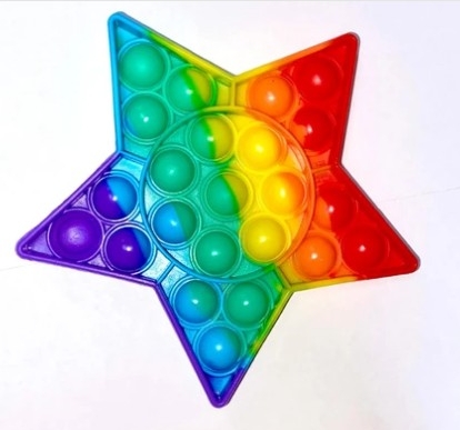 

Игрушка для Снятия Стресса Push POP It Bubble Famly Games пузырчатая разноцветная Звезда Поп Ит "Нажми на пузырь"