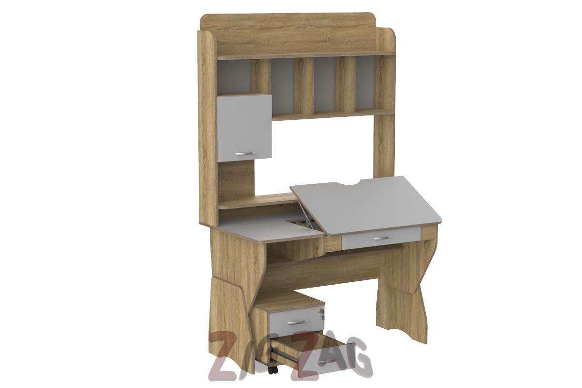 

Компьютерный стол Тиса СУ-23 Дуб Сонома - Белый