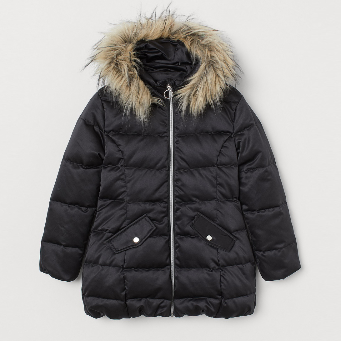 

Зимнее пальто-пуховик H&M 04-0765047-001 170 см Черное