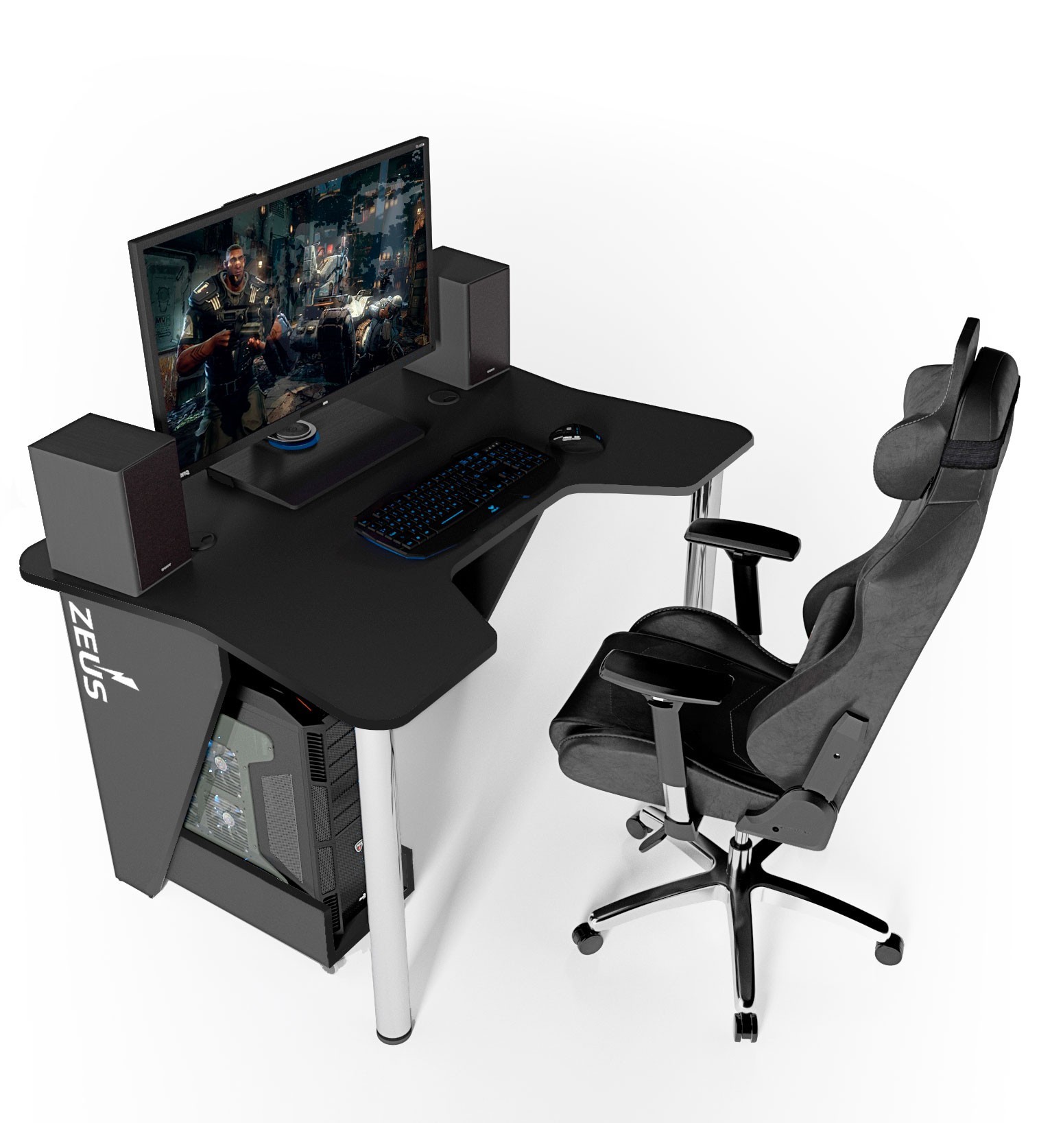 

Геймерский игровой стол ZEUS IGROK-3 черный