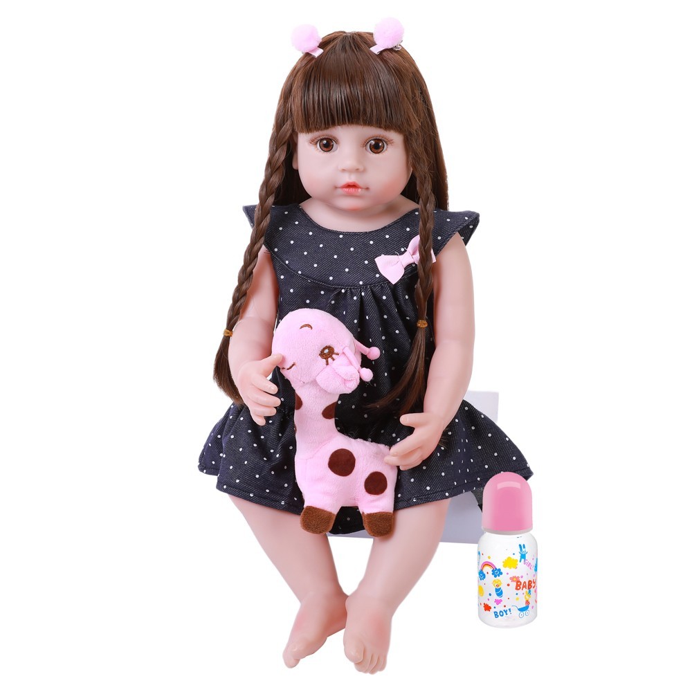 

Реалистичная кукла Reborn Baby BZDOLL рост 55см, с жирафом
