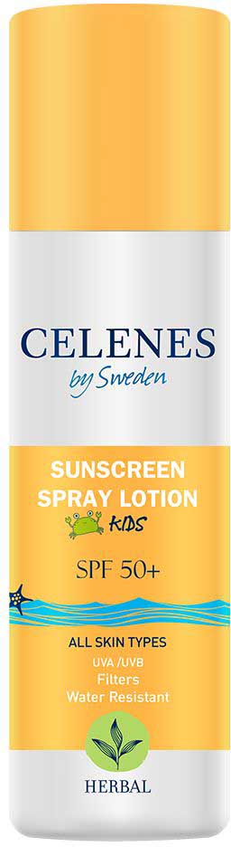 Акція на Солнцезащитный спрей-лосьон Celenes для детей Растительный SPF 50 + UVA/UVB фильтры 150 мл (7350104248284) від Rozetka UA