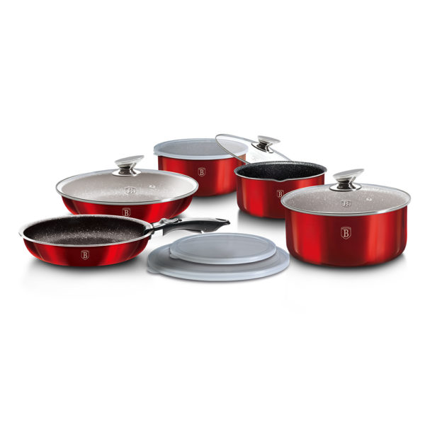 

Набор посуды 12 предметов Berlinger Haus Metallic Line BURGUNDY Edition BH-1674