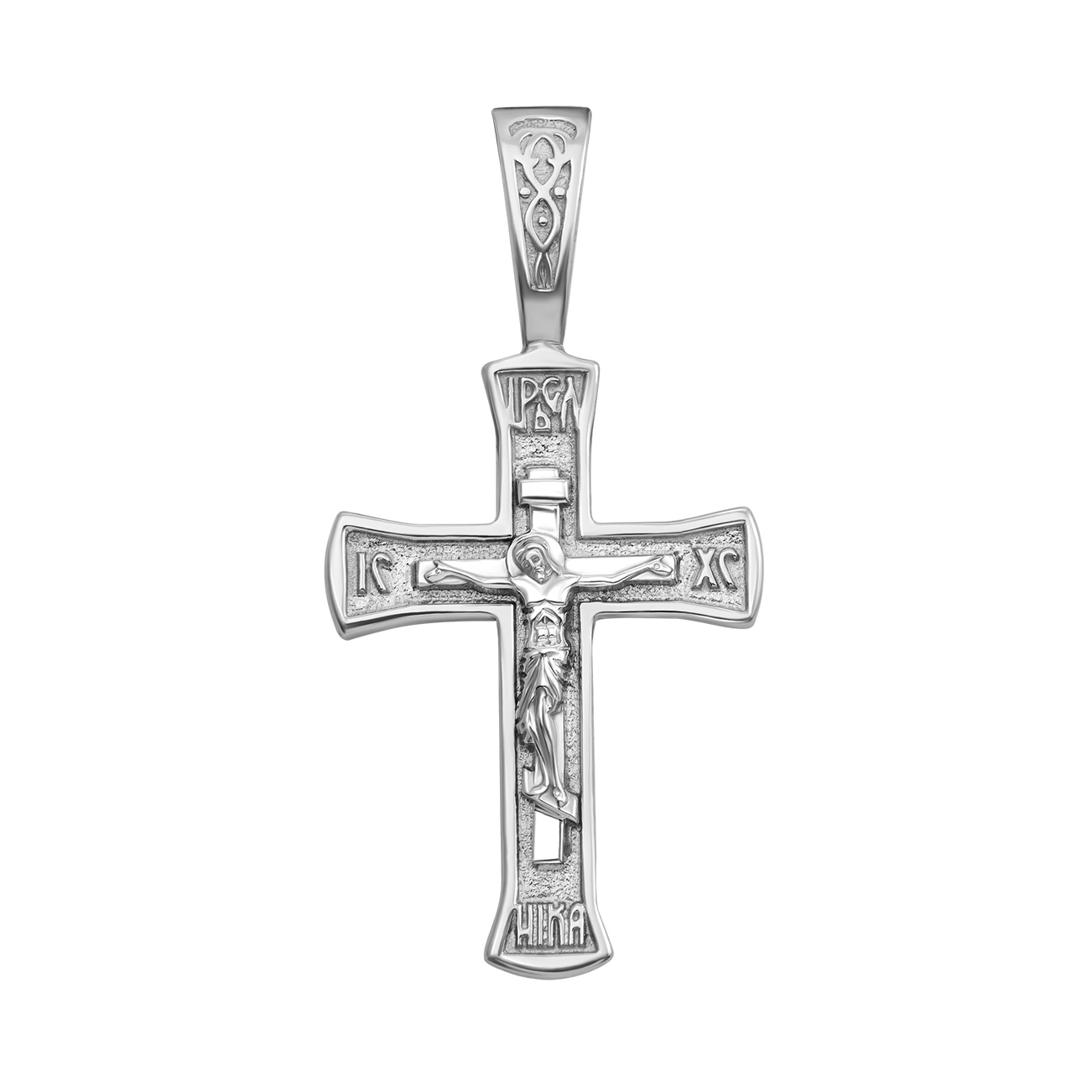 

Серебряный крестик лаконичной формы 000123345