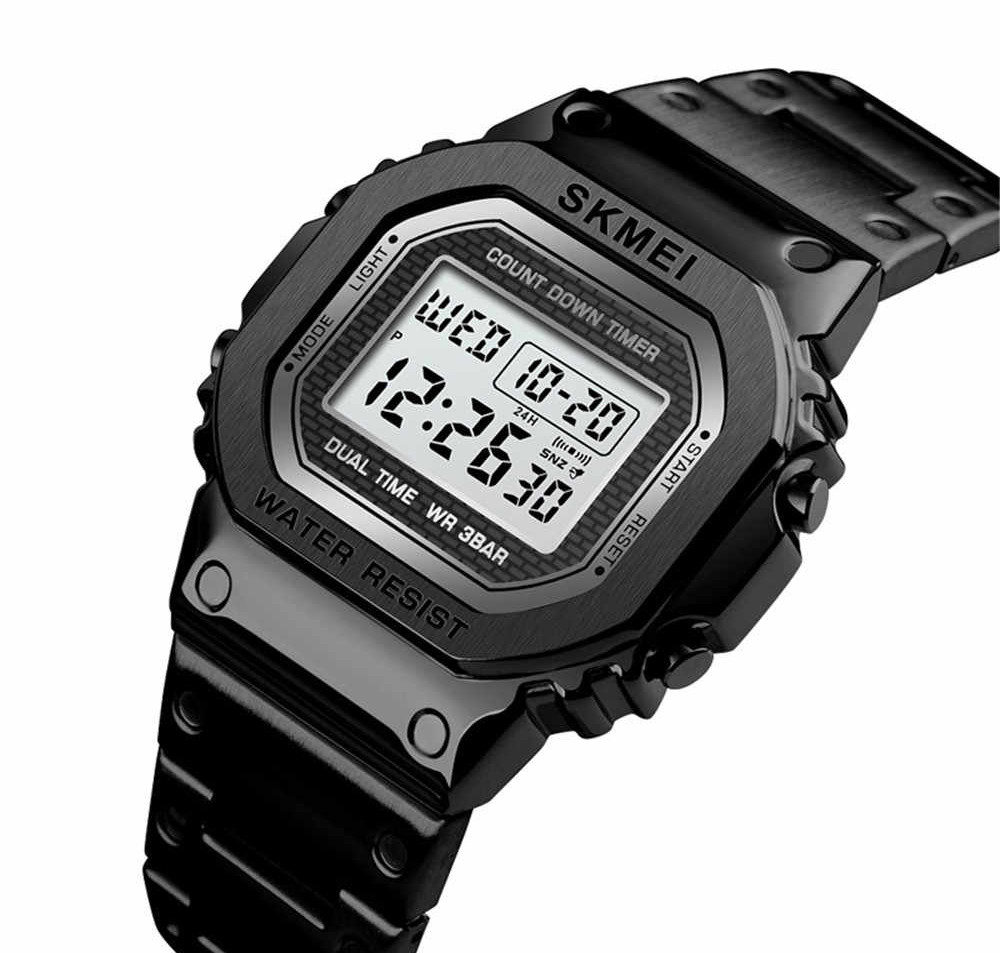 

Мужские часы Skmei Steel 1456 5 bar Черные