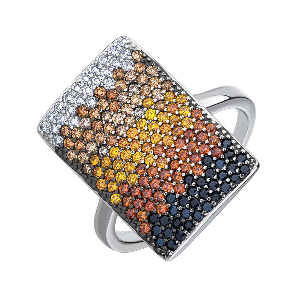 

Серебряное кольцо с фианитами 000147247 17.5 размера