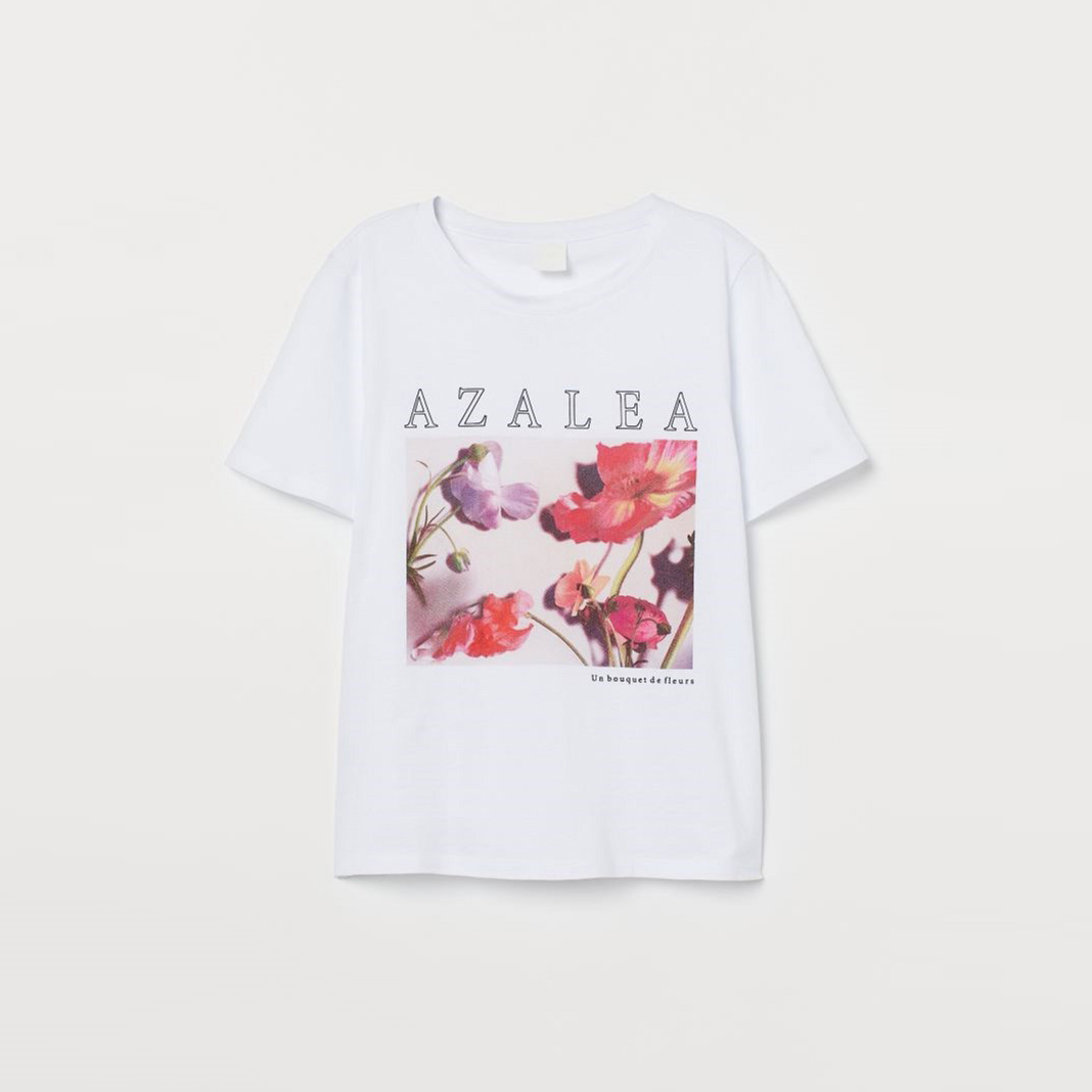 

Футболка H&M 060841260 L Белая Azalea