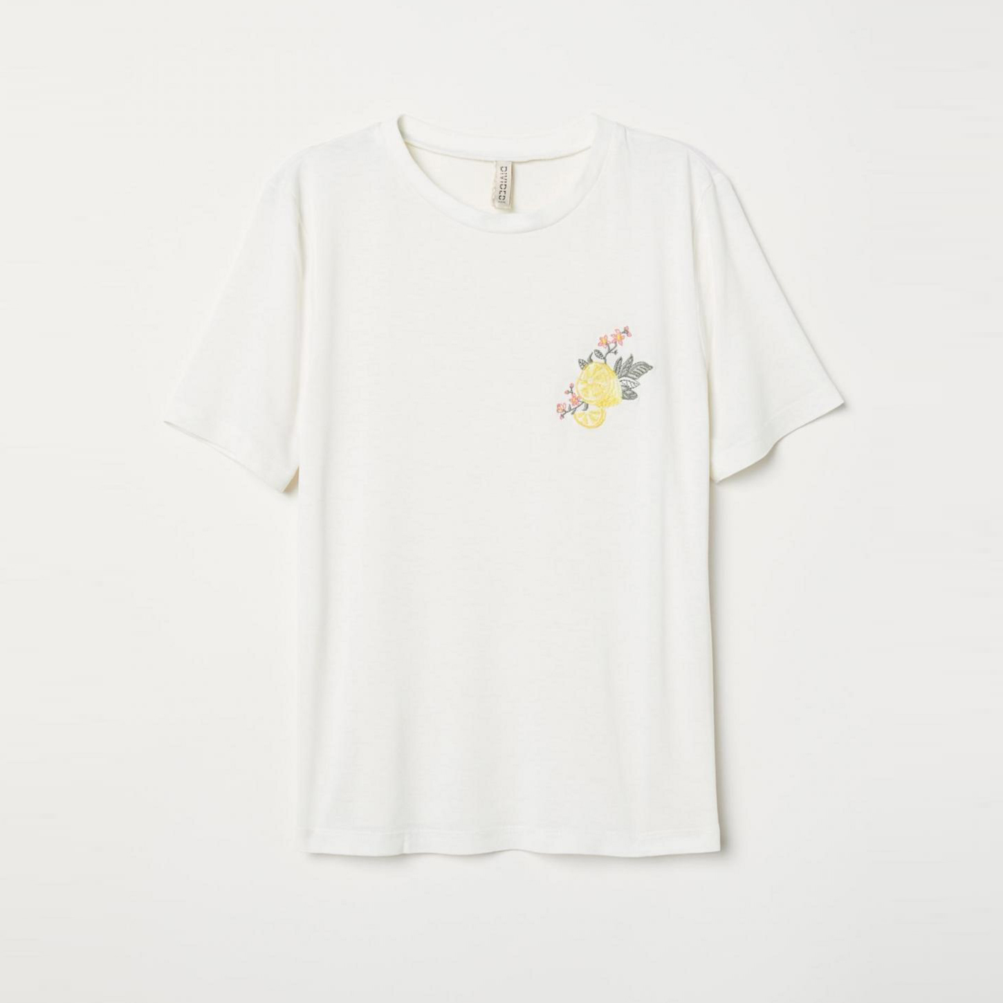 

Футболка H&M 060640258 М Белая с лимоном