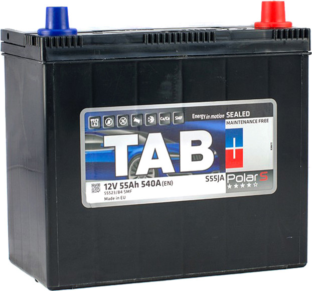 Автомобильный аккумулятор 55Ah 490EN TAB Polar S (-/+) Euro Japan (246 ...