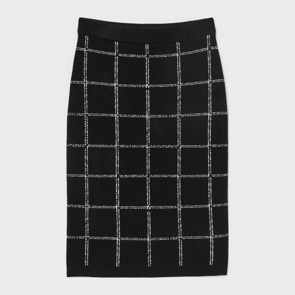 

Юбка H&M 060791122 XL Черная с белым