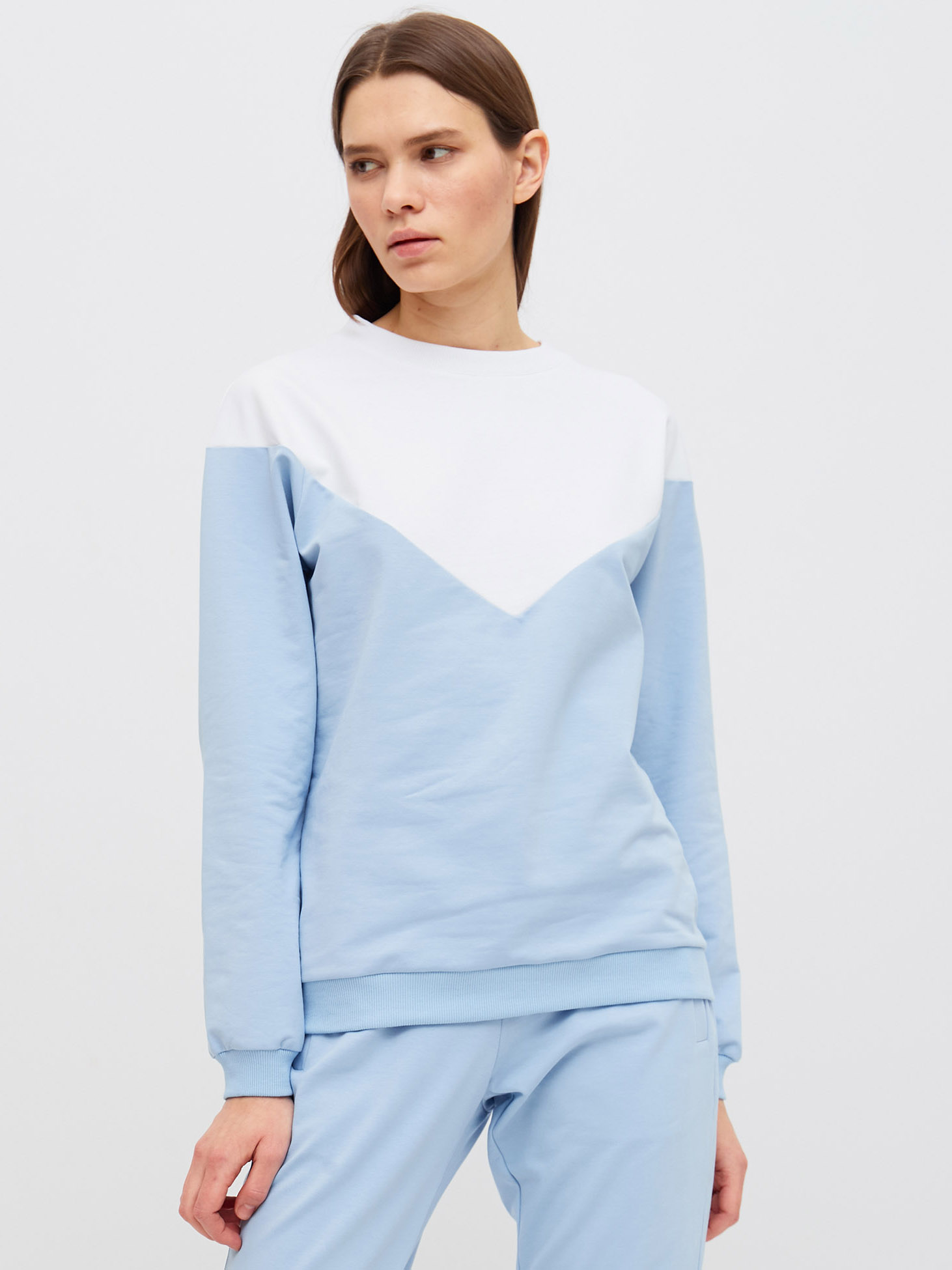 

Свитшот Basic Story JP-1-601-003-1-2 S Голубой с белым