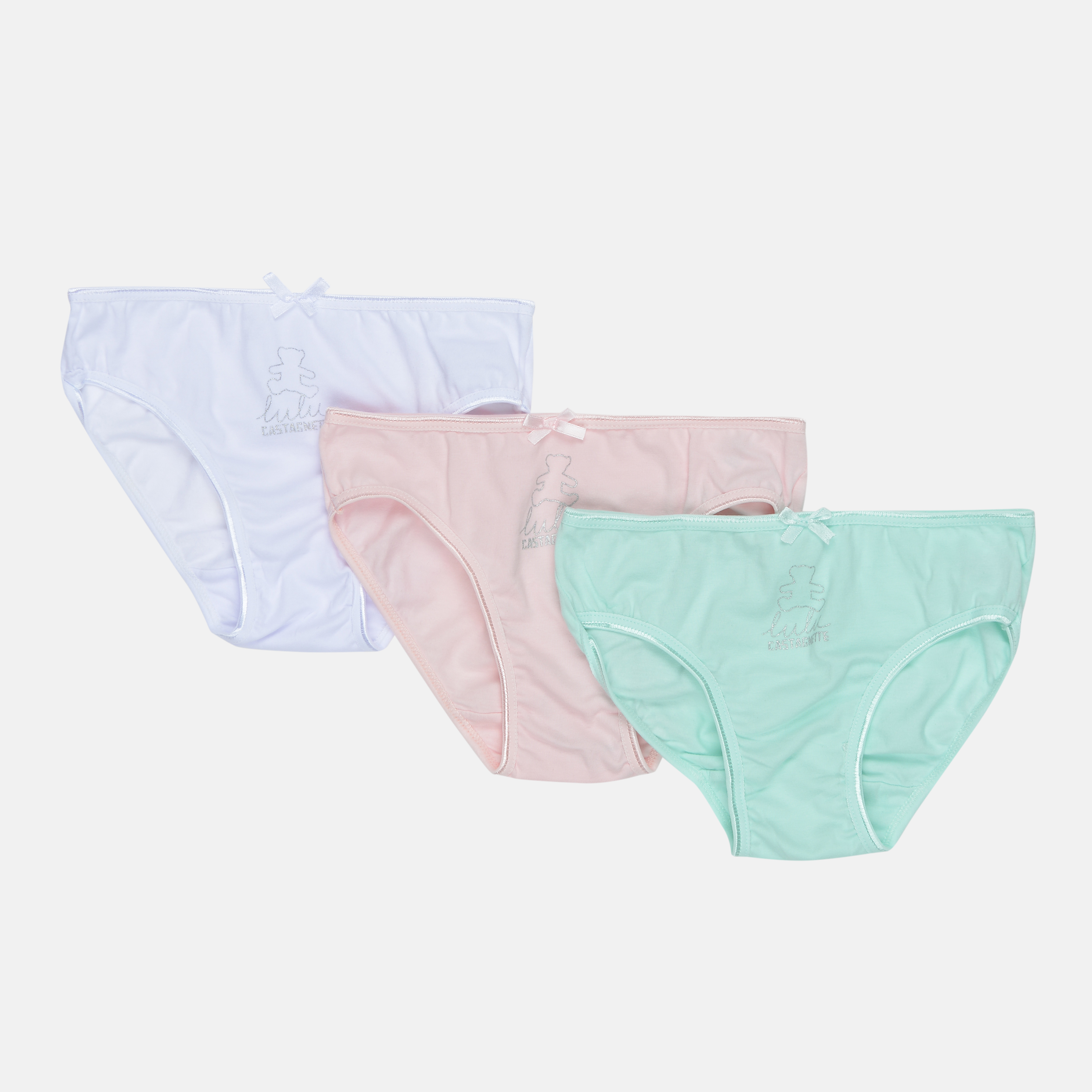 

Трусики Lulu Castagnette Slip X3 Enfant Fille Lulu 83890483-1 140-152 см 3 шт. Бирюзовый/Розовый/Белый