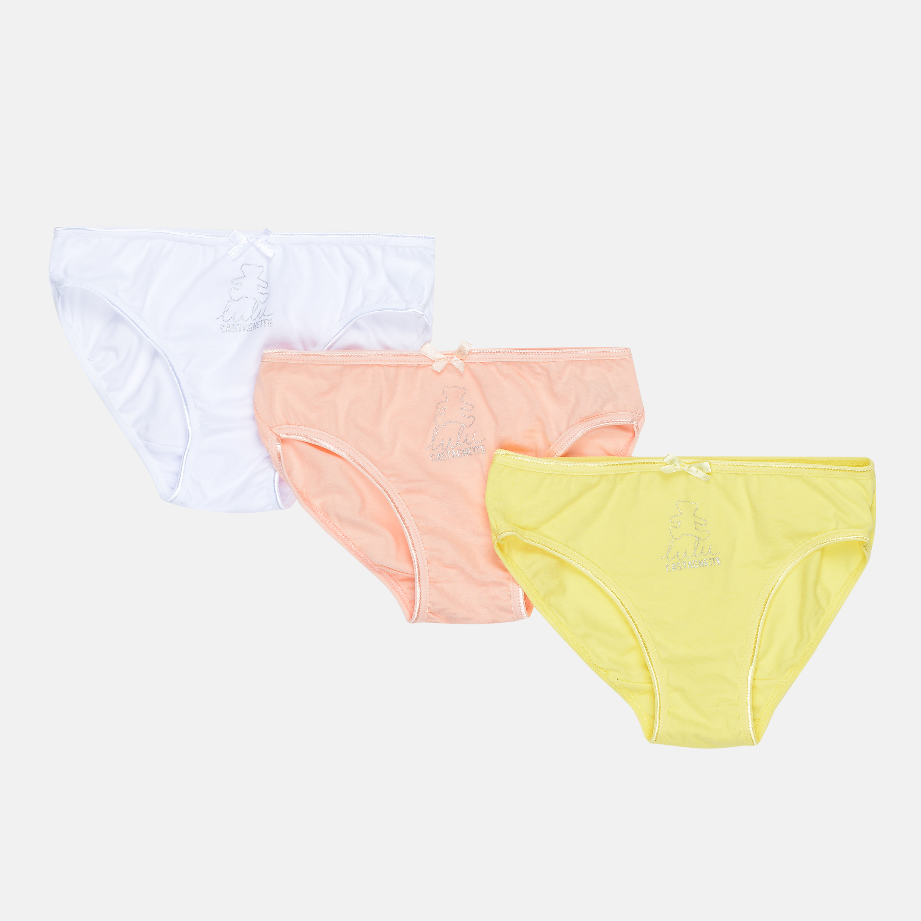 

Трусики Lulu Castagnette Slip X3 Enfant Fille Lulu 83890483-2 140-152 см 3 шт. Белый/Розовый/Жёлтый