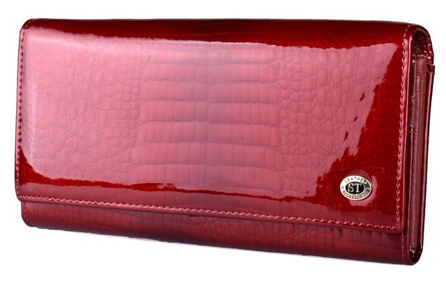 

Женский кожаный кошелек на магнитах ST S6001A Red