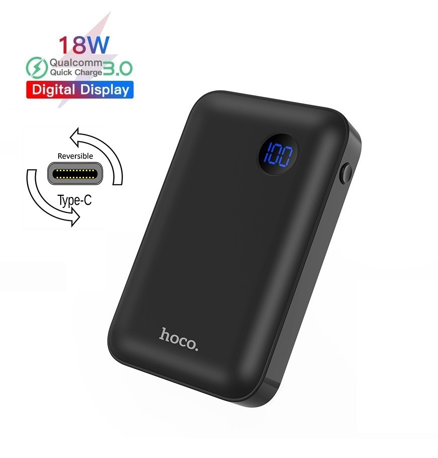 

Павербанк Hoco 18W 10000 мАч Power Delivery/Quick Charge 3.0 black