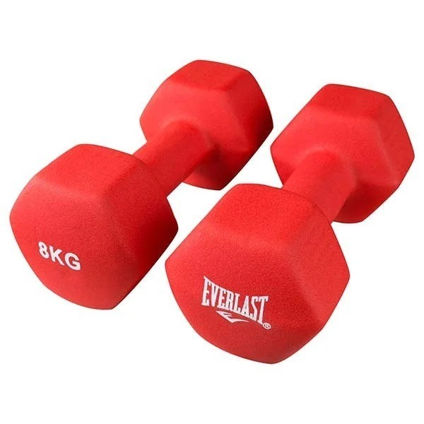 

Гантели для фитнеса Everlast 8кг х 2 шт красные