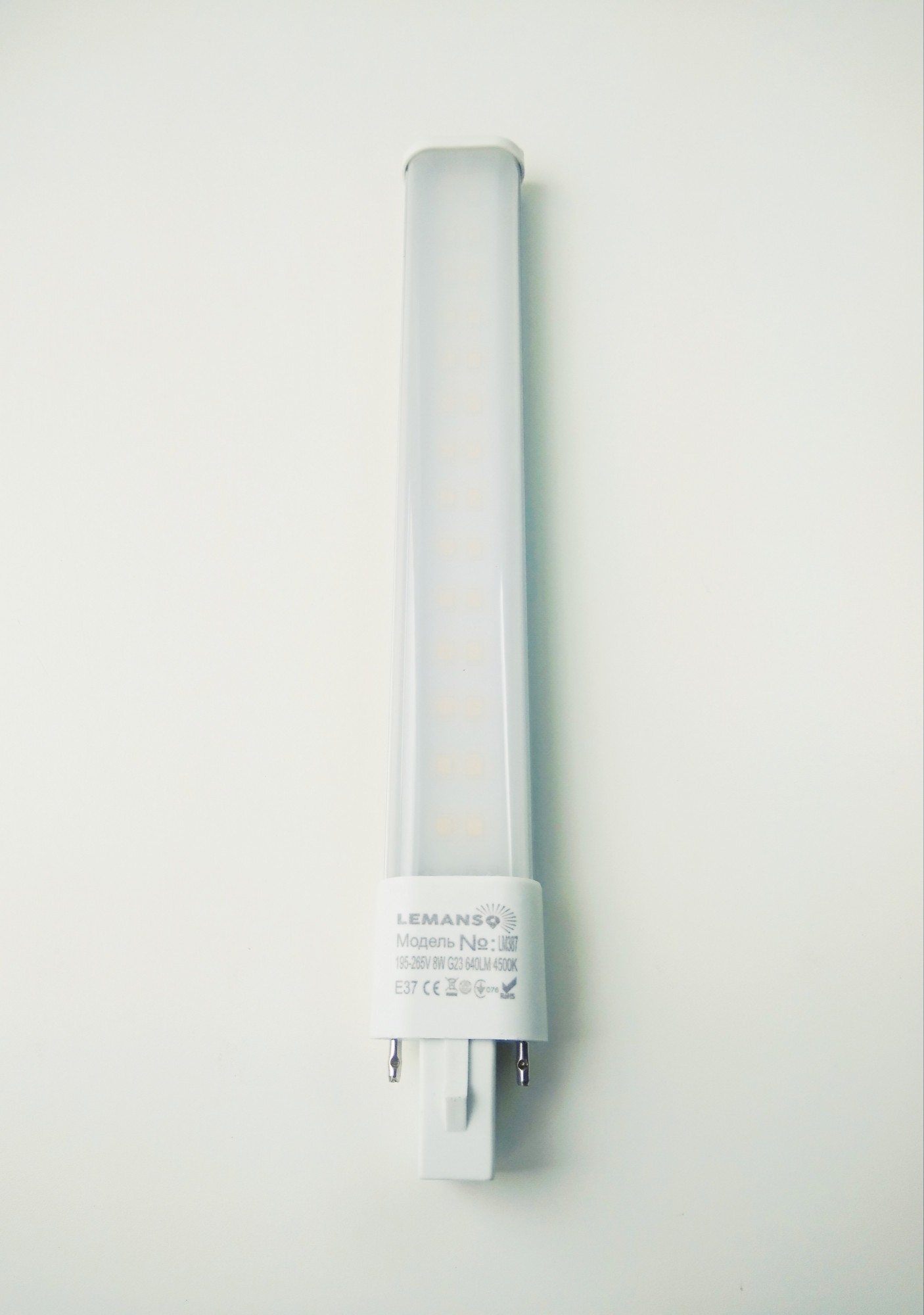 

Лампа светодиодная G23 Lemanso 8W 640lm 180V-260V LM387