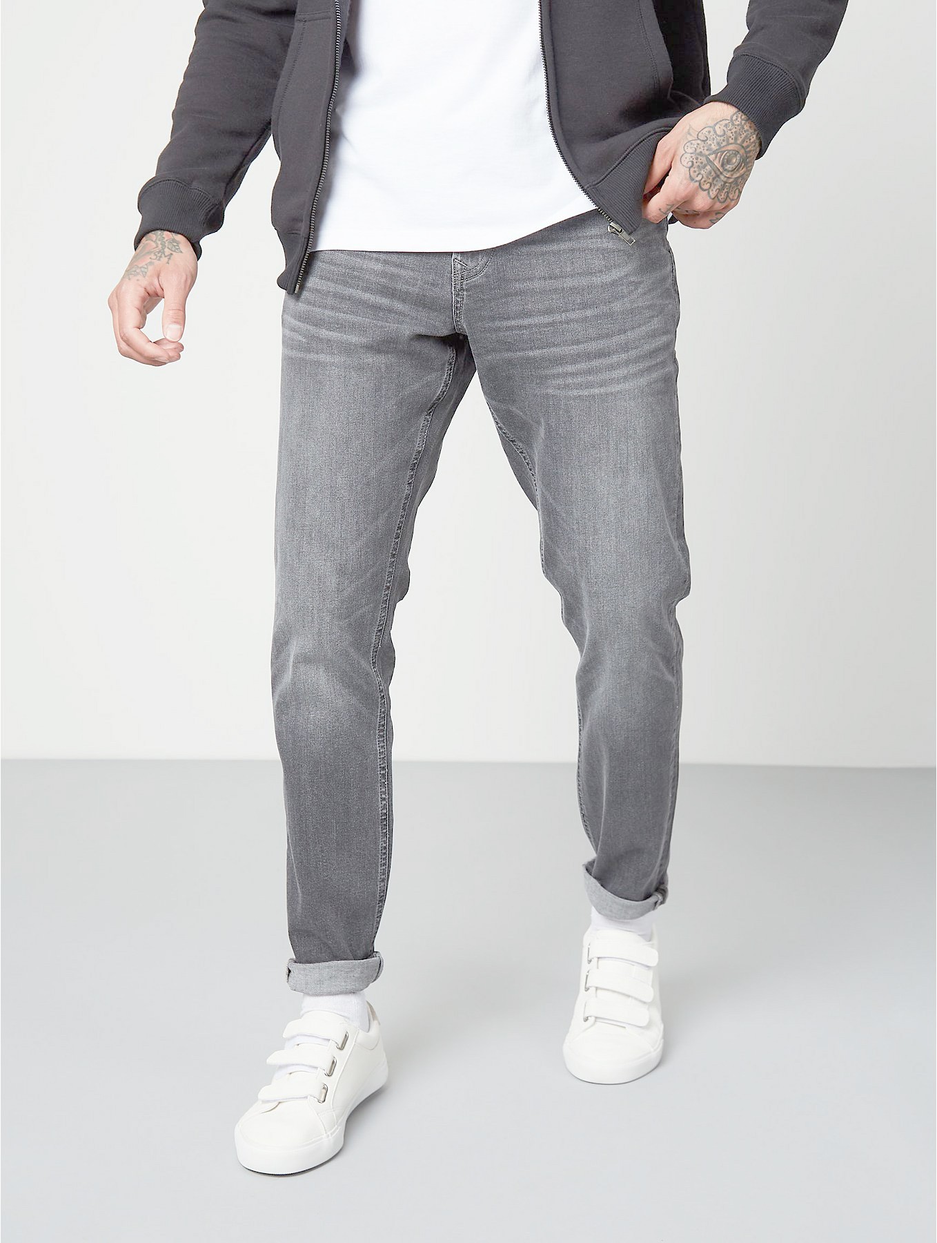 

Джинсы George Light Grey Mid Wash Stretch Slim Fit Jeans 34R