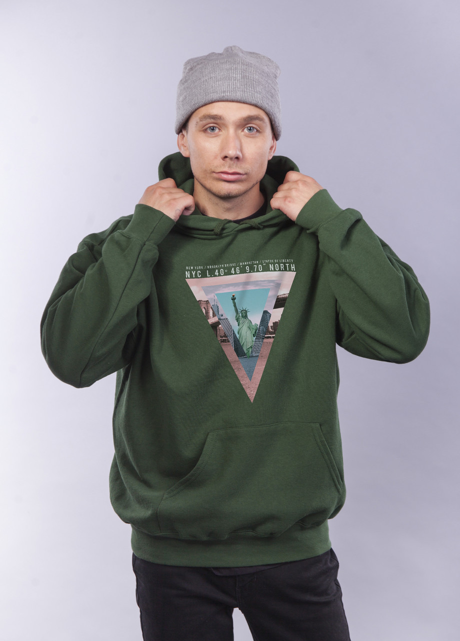 

Толстовка тёмно зелёная LOYS "NYC" XXL