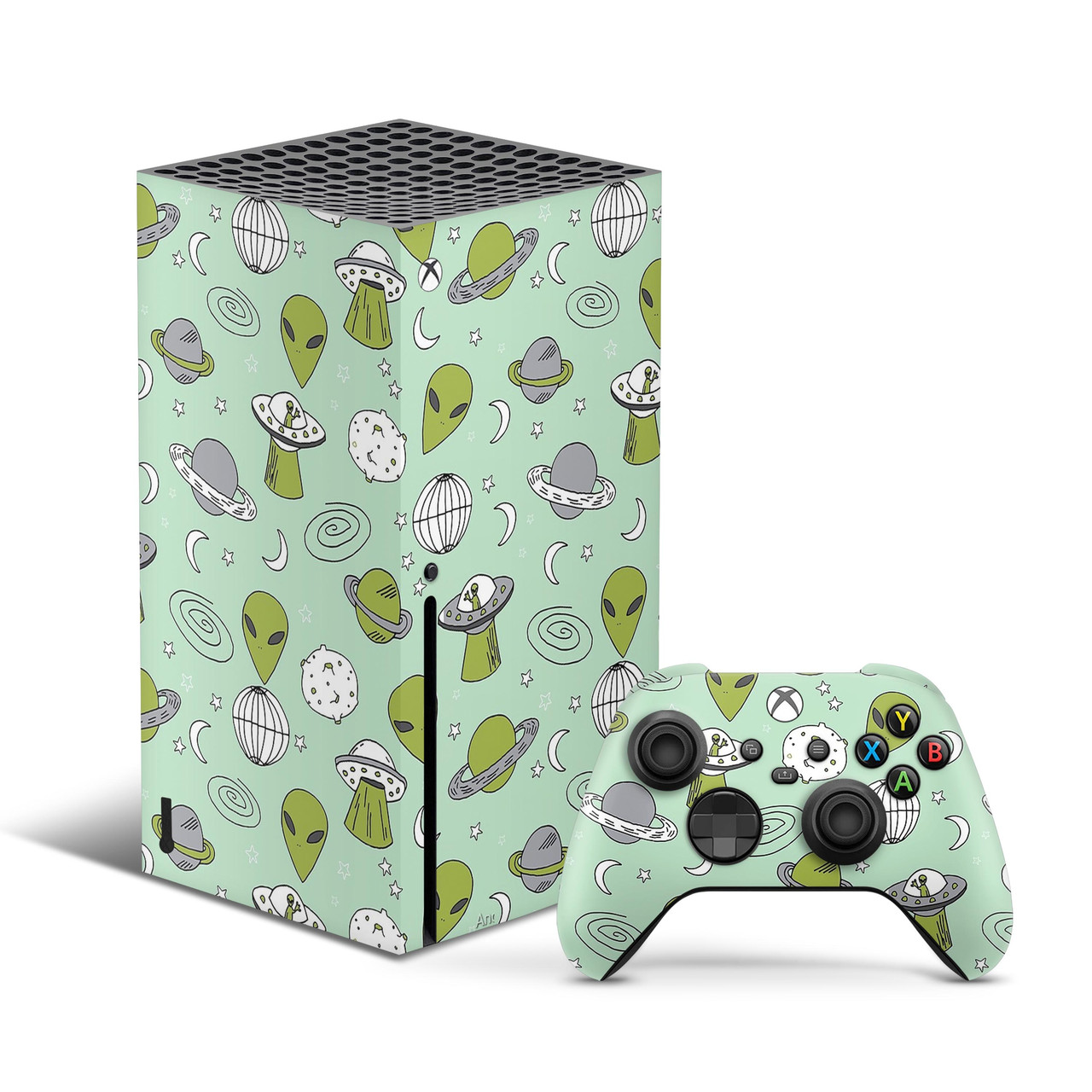 

Виниловые наклейки для Xbox Series X, Xbox Series S, Xbox One X, Xbox One S Инопришленцы