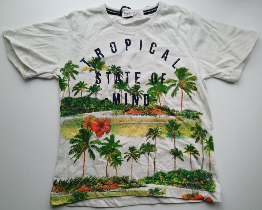 

Футболка Baynas для хлопчика TROPiCA молочно сірий 7-8 років 122-128 см