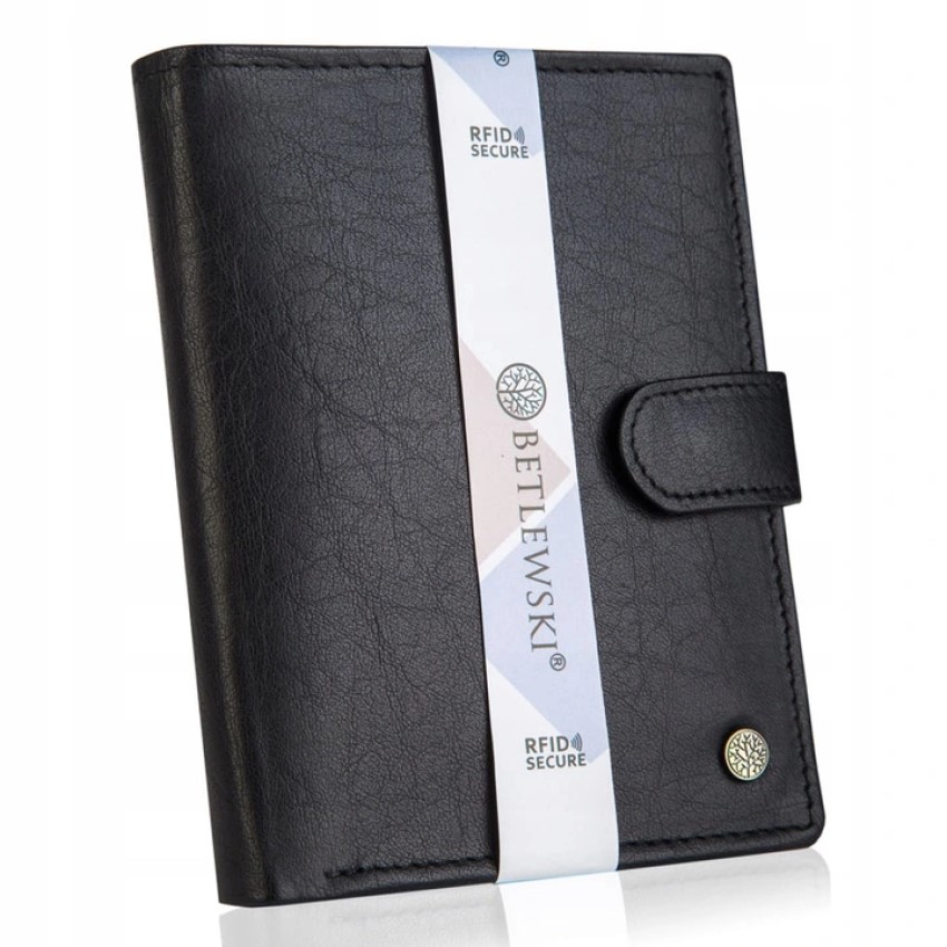 

Кошелёк кожаный мужской Betlewski с защитой RFID 12,7 х 10 х 2,5 см (BPM-BH-993) коричневый