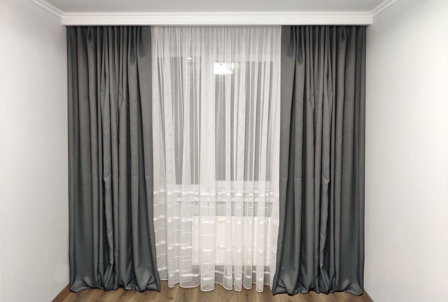 

Штори Льон Dimout Soft, 200х280, 2 шт, Світло-сірі