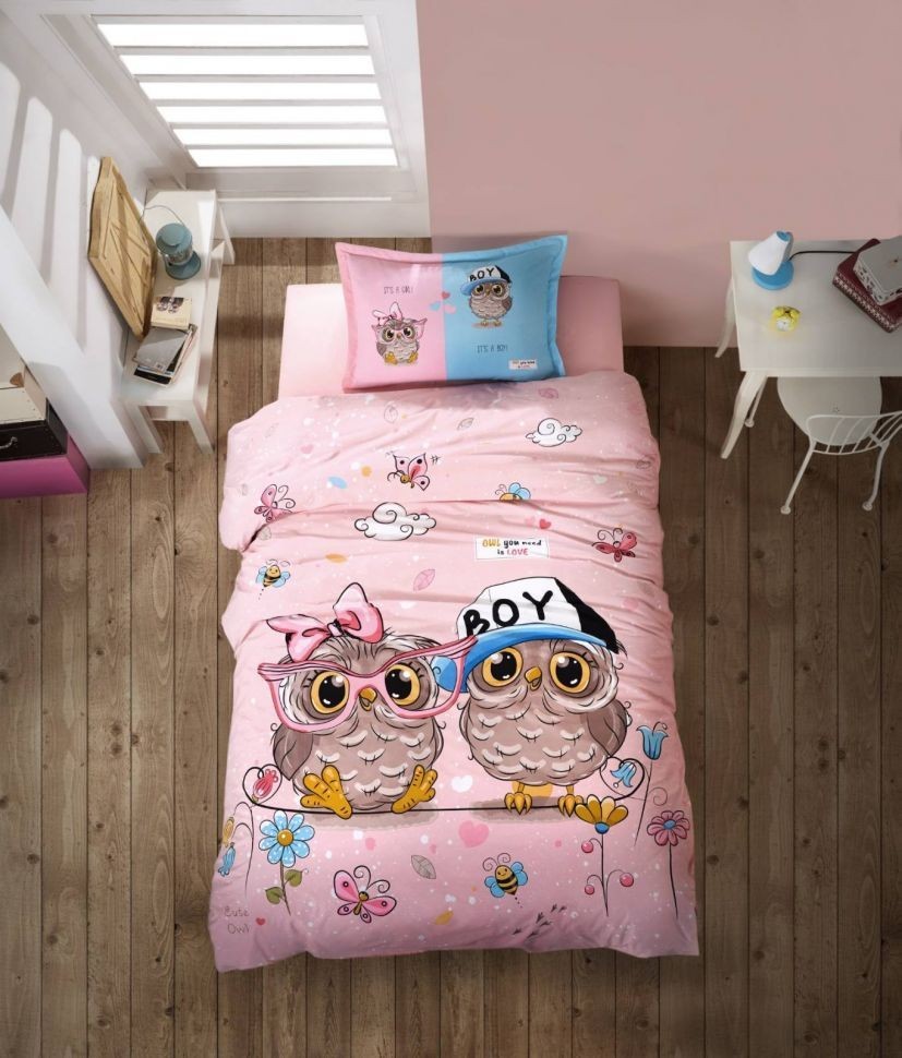 

Подростковое постельное белье Aran Clasy Puhu Совы 160x220