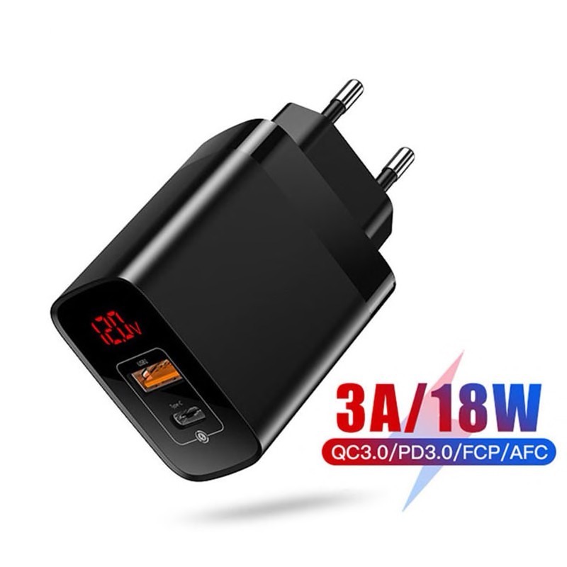 

Зарядное устройство Baseus Quick Charge 3A/18W для iPad|iPhone|Android black