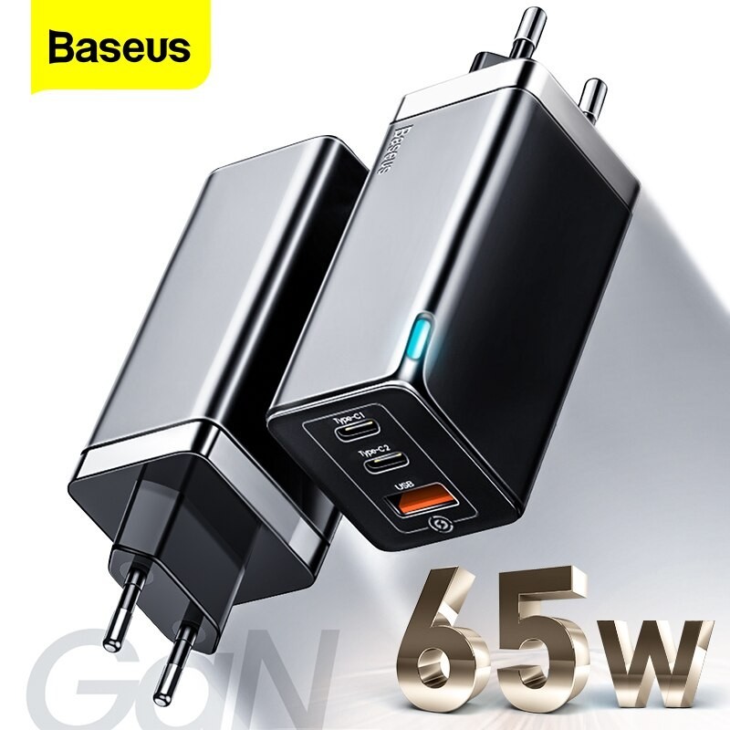 

Зарядное устройство Baseus GaN 2 Pro 65W с кабелем USB-C 100W