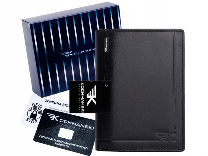 

Мужской кошелёк натуральная кожа Kochmanski RFID 13 х 10 х 2.5 см черный (RFID K-BAR-PC101-1031)