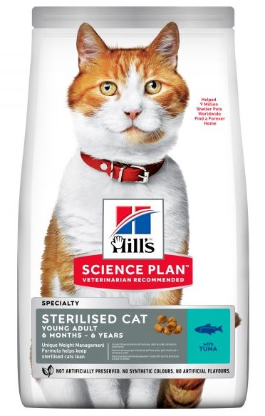 

Сухой корм для котов Hills Young Adult Sterilised Cat Tuna 3 кг