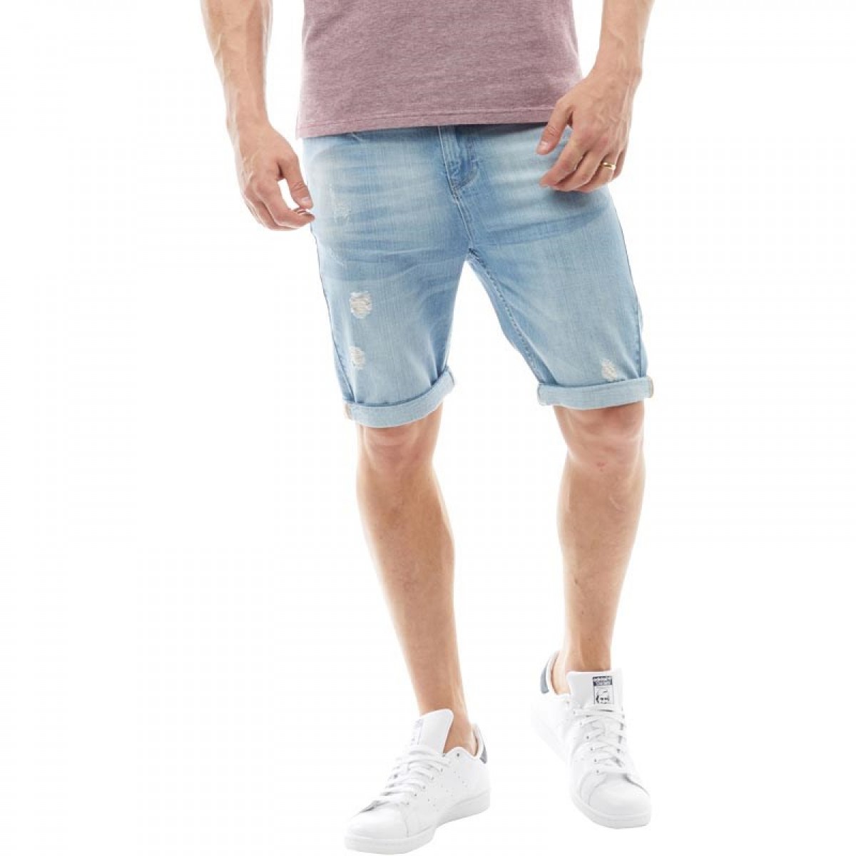 

Шорты Crosshatch Treyrip Ripped Denim Light Wash Light Bleach Blue, M (46)