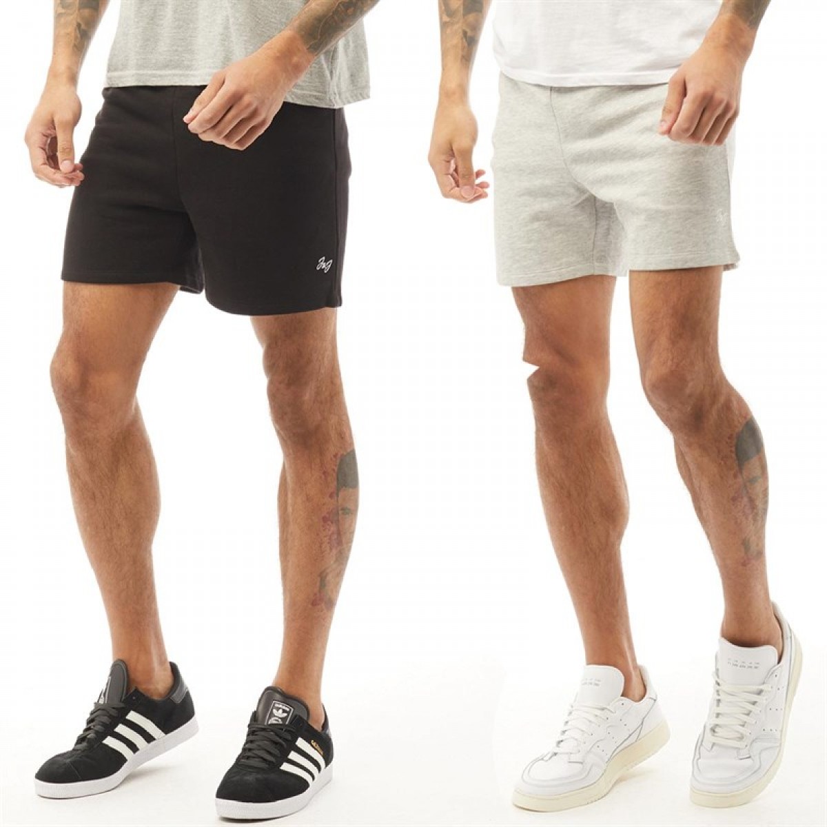 

Шорты JACK AND JONES Simone Two Pack Black/Light Grey Melange Black, L (48)