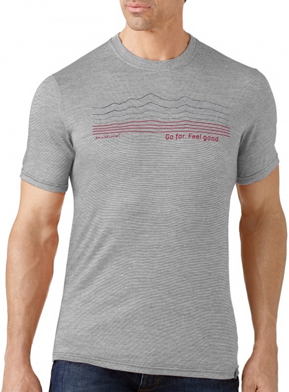 

Термофутболка Smartwool Slim Fit Striped Logo L Серый