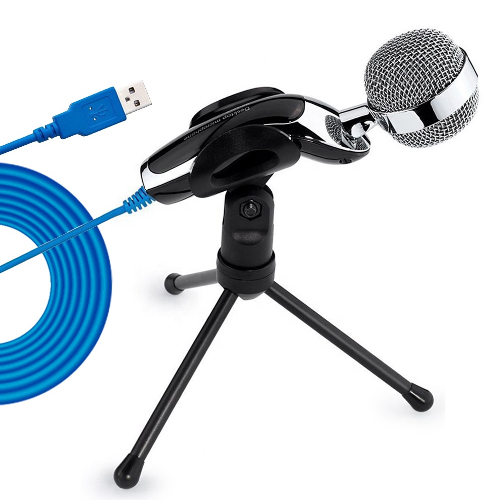 

Конденсаторный микрофон (1.5м) USB проводной с шумоподавлением для компьютера ноутбука Soncm SF-922B USB + штатив