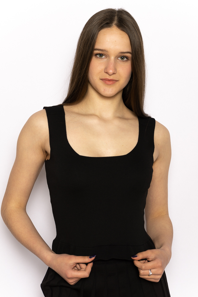 

Женский однотонный топ Time of Style 630F004 - Черный, Женский однотонный топ Time of Style 630F004 M-L Черный