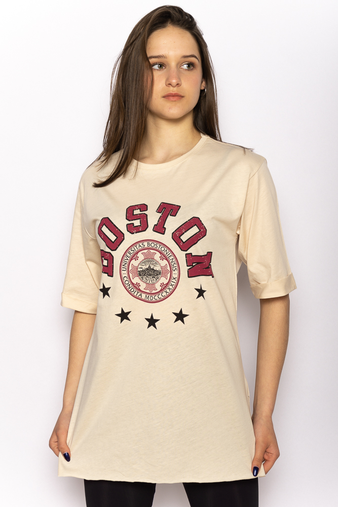 

Футболка женская Boston Time of Style 626F008  Бежевый, Футболка женская Boston Time of Style 626F008 S Бежевый