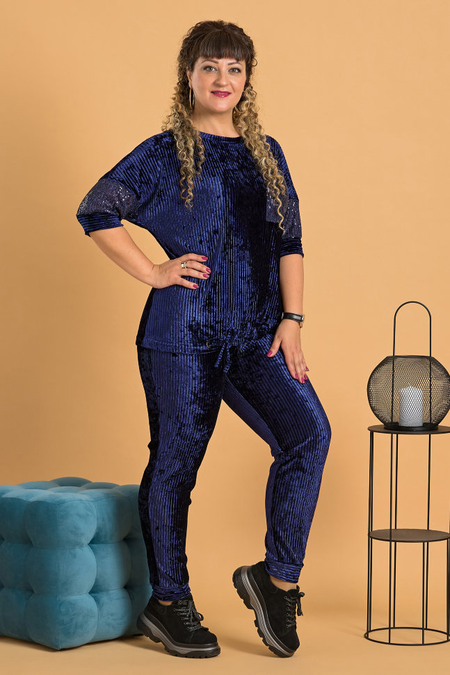 

Костюм Alenka Plus 13380 индиго, Костюм Alenka Plus 13380 индиго, 50/52